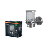 Kinkiet Ogrodowy Lampa Elewacyjna Zewnętrzna Latarnia E27 Aluminium IP44 z Czujnikiem Ruchu i Zmierzchu Endura Osram