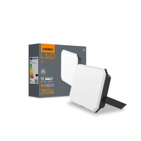 Naświetlacz LED 30W 2850lm 5000K Zimna Czarny z Mleczną Przesłoną Videx
