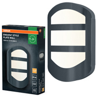 Kinkiet Ogrodowy Lampa Elewacyjna Zewnętrzna LED 12W 600lm 3000K Ciepła Szary IP44 Endura Osram