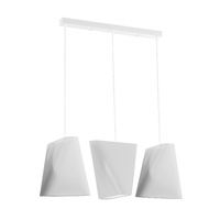 Lampa Sufitowa Wisząca Zwis 3x E27 Żyrandol Nieregularna Biała Minimalistyczna Blum Sollux
