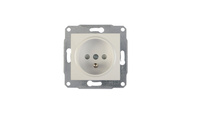 Sedna Gniazdo pojedyncze z/u 16A IP20 z przesłonami białe SDN2800121