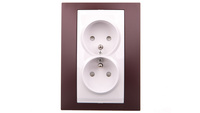 Unica Plus Gniazdo podwójne z/u z przesłoną róz indyjski MGU63.069.872