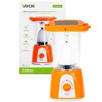 Latarka Akumulatorowa Kempingowa 710lm 6000K Solarna USB Powerbank VA0125 VAYOX