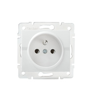 Gniazdo Sieciowe Zasilające Pojedyncze 16A Uziemienie Kwadratowe Białe LOGI Kanlux