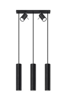 Lampa Sufitowa Wisząca Zwis 5x GU10 Tuba Ruchoma Tubularna Czarna Nowoczesna Ring Sollux