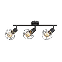 Lampa Sufitowa SPOT Reflektor 3x E27 Czarny Vintage Fran Rabalux
