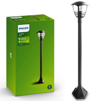 Lampa Ogrodowa Zewnętrzna SŁUPEK 99.5cm LATARNIA E27 IP44 Czarna Creek Philips