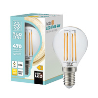 Żarówka LED E14 Kulka 4W 470lm 3000K Ciepła 360° Filament Line Kobi
