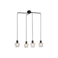 Lampa Wisząca Sufitowa 4x E27 Czarny Industrialny Belano Rabalux