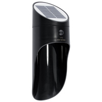 Kinkiet Ogrodowy Solarny LED Lampa Elewacyjna 5000K Czujnik Ruchu Czarny