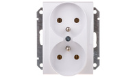 Sedna Gniazdo podwójne z/u 16A białe SDN2800921