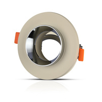 Oprawa Sufitowa Podtynkowa Oczko GU10 Okrągła Beżowa/Chrom VT-862 V-TAC - 5 Lat Gwarancji