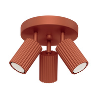 Lampa Sufitowa Plafon Tuba Spot 3x GU10 Ochra Czerwona Karbon Deep Space SL.1639 Sollux