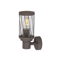 Lampa Ogrodowa Zewnętrzna Kinkiet Elewacyjny LED E27 IP44 Brązowy Industrialny Budapest Rabalux