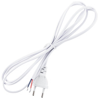 Sznur Przyłączeniowy Kabel 2m 2x 0,5 z Wtyczką BIAŁY