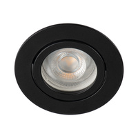Oprawa sufitowa podtynkowa DALLA GU5.3/GU10 12AC/DC Okrągła Ruchoma Czarna KANLUX
