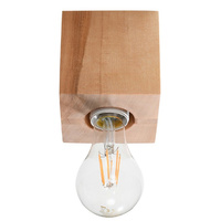 Lampa Sufitowa Oprawa Natynkowa E27 Kwadratowa Brązowa Skandynawska Ariz Sollux