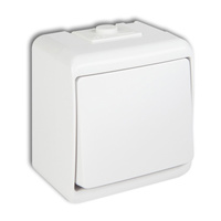 Łącznik Włącznik Hermetyczny Jednobiegunowy Natynkowy Junior IP54 KARLIK Biały