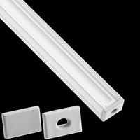Profil Aluminiowy Anodowany do LED KM33 Srebrny Natynkowy 2m + Przesłona przeźroczysta + Zaślepki