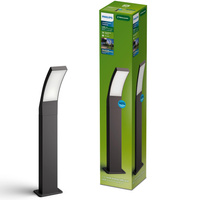 Lampa Ogrodowa Stojąca Zewnętrzna LED 4.3W 800lm 2700K Ciepła SŁUPEK 60cm IP44 Antracyt UltraEfficient Splay Philips