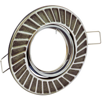 Oprawa sufitowa podtynkowa metalowa Fobos 7805 GOLDLUX (Polux) okrągła srebrna + gniazdo MR16