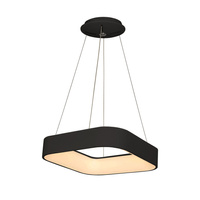 Lampa wisząca ASTRO 24W LED Kwadratowy Klosz Czarna ML570 Metal + Akryl