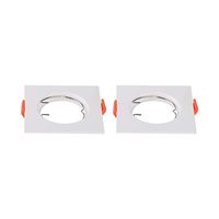 Oprawa Sufitowa Podtynkowa Oczko GU10 Kwadratowa Biała 2 Sztuki VT-930 V-TAC