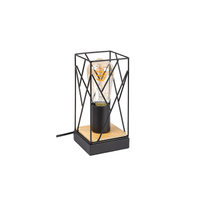Lampa Stołowa Biurkowa Nocna Dekoracyjna E27 Czarny Industrialny Boire Rabalux