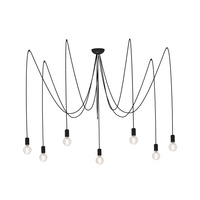 Lampa Sufitowa Wisząca 7x E27 Czarna Pająk Nowoczesna SPIDER 6785 Nowodvorski