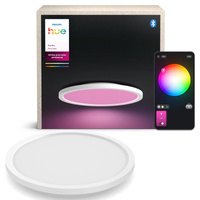 Plafon LED Lampa Sufitowa Natynkowa 40W 2850lm IP20 White and Color Ambiance RGB + TW Biała 39.5cm Inteligentna SMART Zigbee Bluetooth Surimu Philips HUE