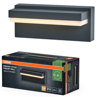 Kinkiet Ogrodowy Lampa Elewacyjna Zewnętrzna LED 12W 1000lm 3000K Ciepła Szary IP54 Endura Osram