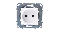 Unica Plus Gniazdo pojedyncze b/u z przesłoną styków biel polarna MGU50.033.18Z