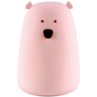 Lampka dekoracyjna nocna LED RGB z akumulatorem MIŚ Różowy GOLDLUX (Polux) 16cm