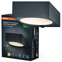 Kinkiet Ogrodowy Lampa Elewacyjna Zewnętrzna LED z Czujnikiem Ruchu i Zmierzchu 10.7W 880lm 3000K Ciepła Ściemnialna Szary IP65 Endura Osram