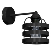 Lampa Ścienna Kinkiet LARS Czarna 1xE27 Milagro