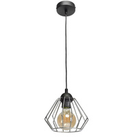 Lampa Wisząca Sufitowa NORMAN Czarna 1xE27 Milagro