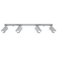 Lampa Sufitowa Oprawa Natynkowa 4x GU10 SPOT TUBA Reflektor Ruchoma Minimalistyczna Kwadratowa Szara Nowoczesna Merida Sollux