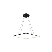 Lampa wisząca NIX czarny kwadrat ramka 25W LED IP20 Metal i akryl styl nowoczesny minimalistyczny Milagro