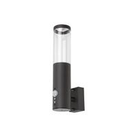 Lampa Ogrodowa Zewnętrzna Kinkiet Elewacyjny LED GU10 IP44 z Czujnikiem Ruchu Antracyt Nowoczesny Katowice Rabalux