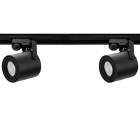 Zestaw Szyna Oświetleniowa Szynoprzewód 1m + 2x Reflektor Szynowy LED Lampa GU10 Czarny Mat