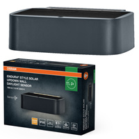 Kinkiet Ogrodowy Lampa Elewacyjna Zewnętrzna LED z Czujnikiem Zmierzchu 7.6W 520lm 3000K Ciepła Ściemnialna Szary IP65 Endura Osram