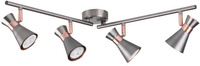 Oprawa lampa sufitowa MILENO 4x GU10 srebrna miedziana 72cm Kanlux