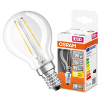 Żarówka LED P45 Kulka E14 2.5W = 25W 250lm 2700K Ciepła 300° Retrofit Filament CLASSIC Osram
