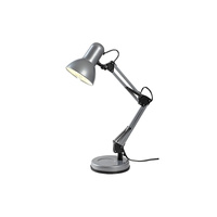 Lampa Stołowa Biurkowa Nocna Regulowana E27 Srebrny Klasyczny Samson Rabalux