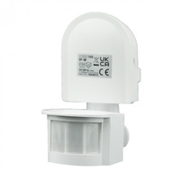 Czujnik Ruchu i Zmierzchu PIR IP44 Natynkowy Regulowany Biały 12m 180° CP Ecolight