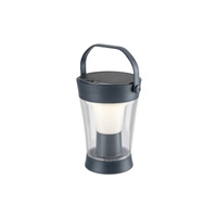 Lampa Ogrodowa LED Dekoracyjna Solarna 3W 300lm 4000K RGB Ściemnialna IP54 z Czujnikiem Zmierzchu Szary Nowoczesny Angers Rabalux