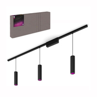 Zestaw Szyna Oświetleniowa Perifo Szynoprzewód 1,5m + 3x Lampa Wisząca LED 15,6W CCT RGB Philips HUE Bluetooth Czarny