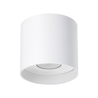 Lampa Sufitowa Oprawa Natynkowa SPOT TUBA GU10 Cylindryczna Biała Minimalistyczna Mika Sollux