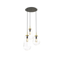 Lampa Sufitowa Wisząca 3x E27 Złota Nowoczesna PEAR 7794 Nowodvorski