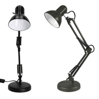 Lampka Biurkowa Oprawa Stołowa Regulowana E27 Czarna Auriq Kobi
